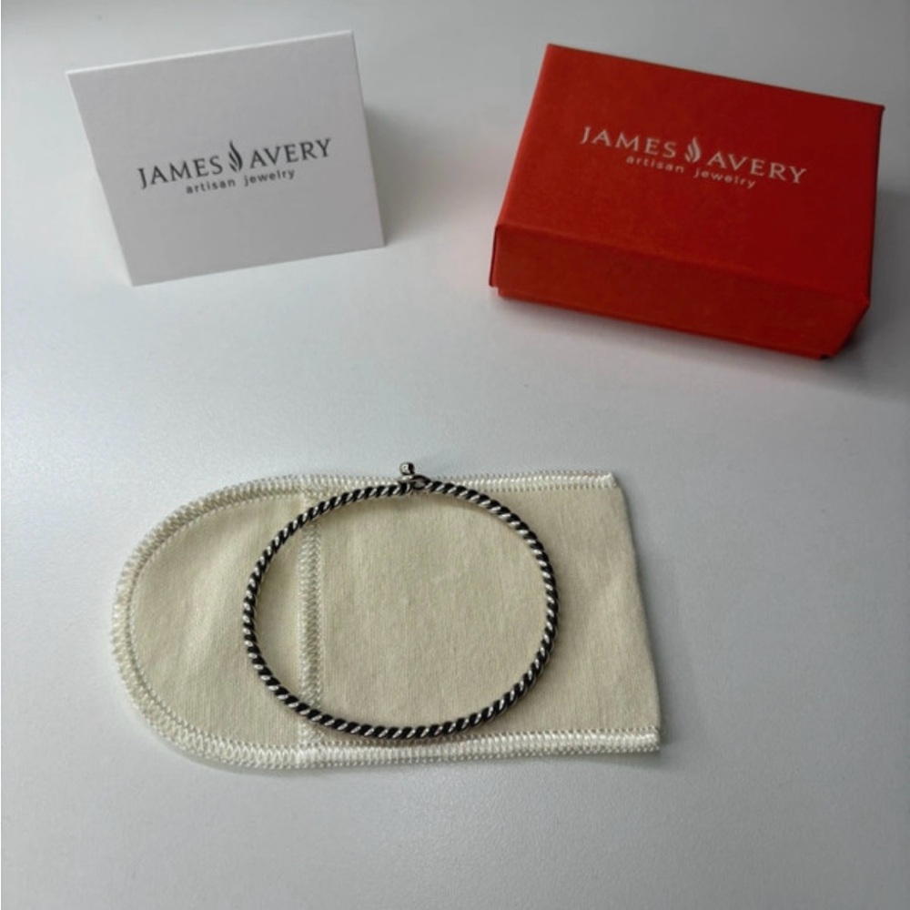 James Avery Twisted Silver Bangle - image 5